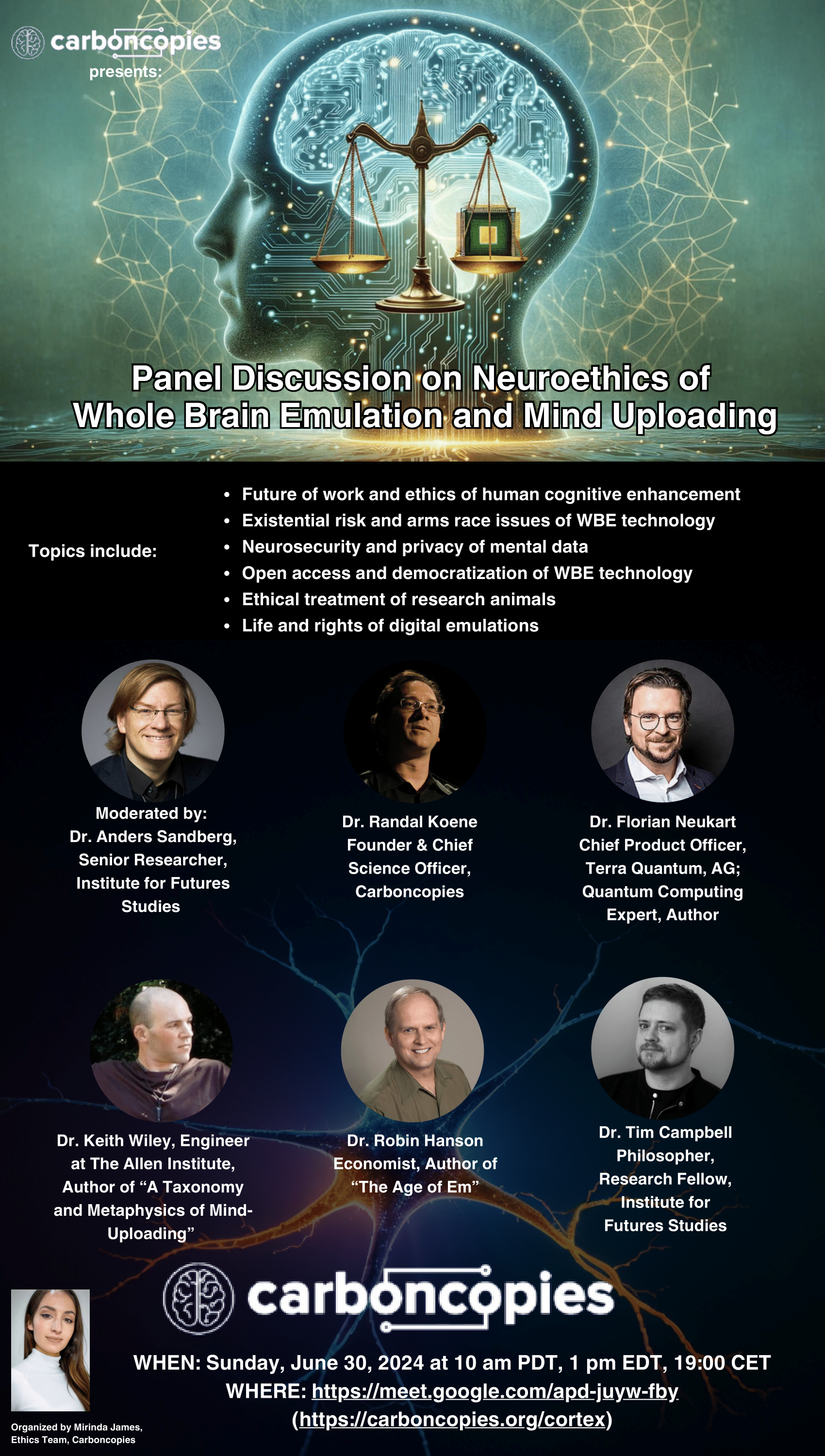 WBE Neuroethics Panel Flyer